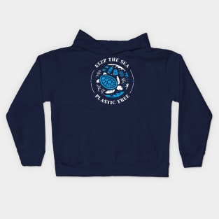 keep the sea plastic free Kids Hoodie